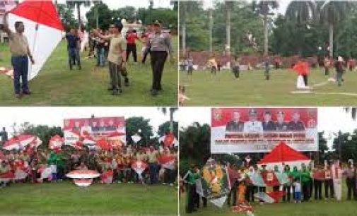 Layang-Layang Merah Putih Berterbangan di Bumi Palembang