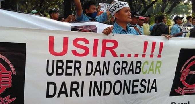 Nah Lho… Demo Sopir Taksi Juga Disorot Media Asing