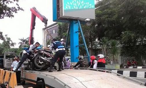 Parkir Sembarangan, Puluhan Motor Diangkut Dishub