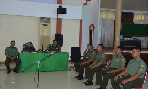 6 Prajurit Kodam II/Sriwijaya Terlibat Narkoba Disidang