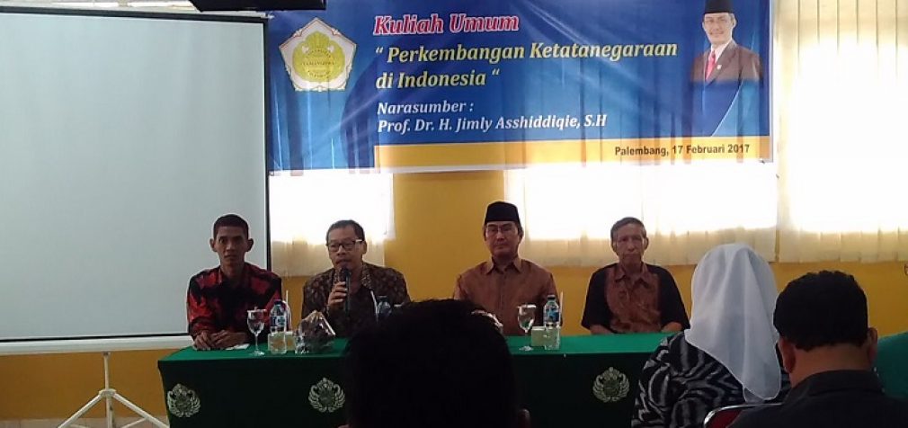 Kuliah Umum Unitas Palembang Hadirkan Prof. Dr. Jimly Asshiddiqi