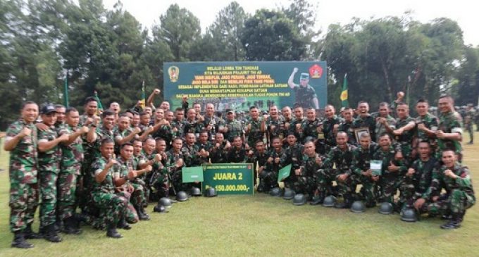 Yonif Raider 200 Raih Runner – Up Lomba Peleton Tangkas TNI AD