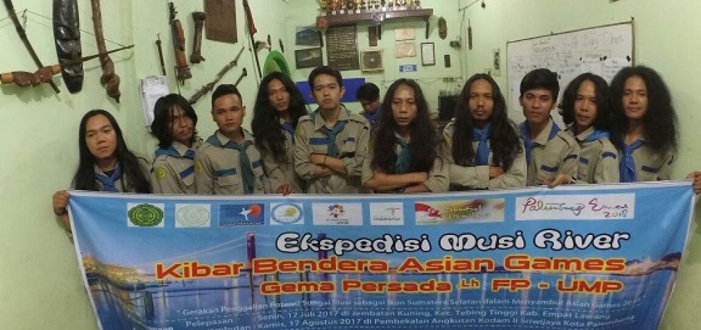 Ekspedisi Musi River FP UMP Kibarkan Bendera Asian Games