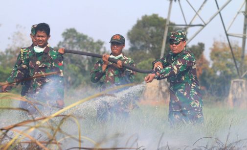 Pangdam II/Sriwijaya Ikut Padamkan Api di Kabupaten Ogan Ilir