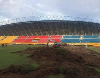 Rumput Stadion Gelora Sriwijaya Mulai Dibongkar