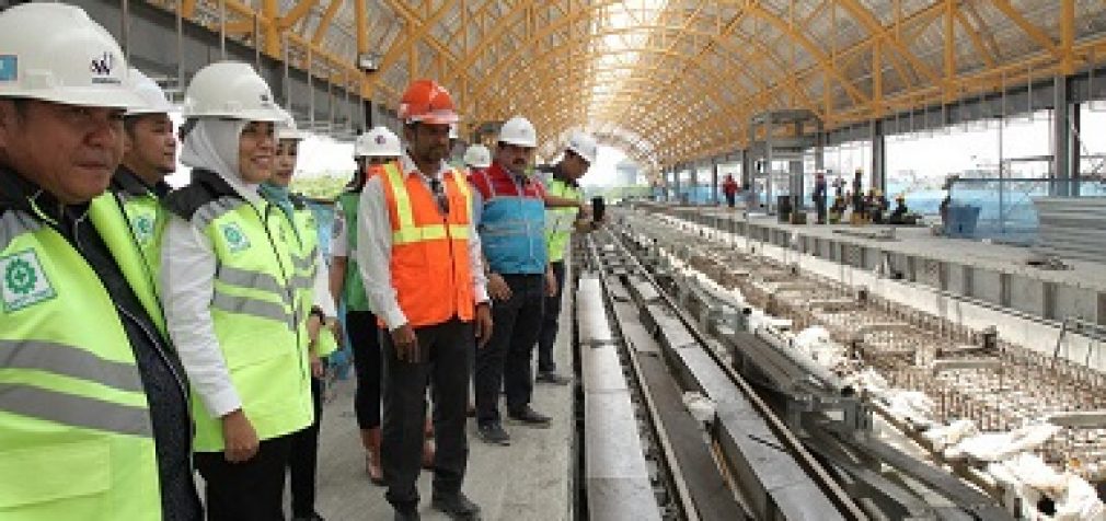 Kagum Melihat Pembangunan LRT Diatas Lantai Tiga