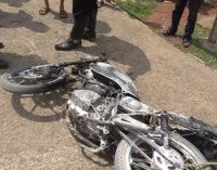 Usai Isi BBM Full Tank, Begitu Diengkol Motor Suzuki Thunder Terbakar