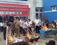 BPOM Palembang Musnahkan Kosmetik Dan Obat Ilegal Senilai Rp 90 Juta