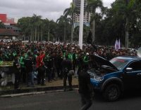 Kerap Kena Suspend, Ratusan Driver Online Unjuk Rasa