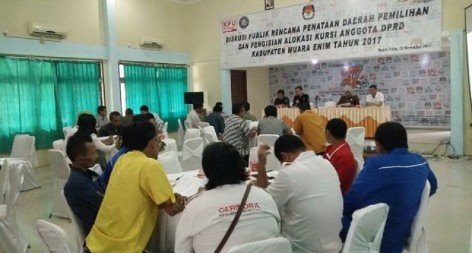 KPUD Muara Enim Adakan Diskusi Penataan Dapil Pemilu 2019