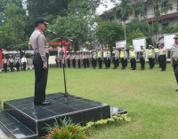 Polres Muara Enim Gelar Upacara Latihan Pra Operasi Mantap Praja  2018