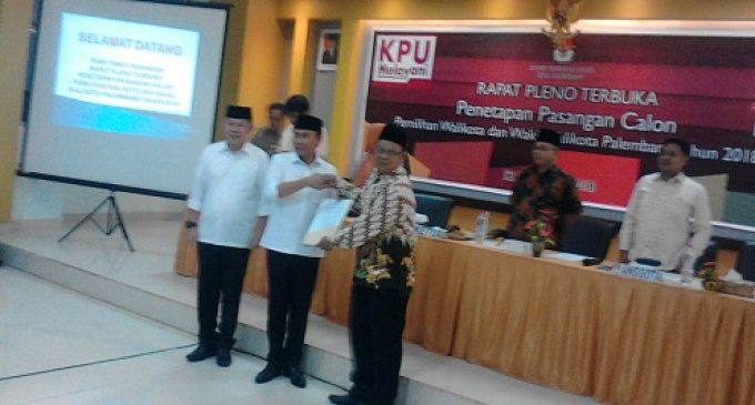 KPU Tetapkan 4 Pasangan Calon Ikut Pilkada Palembang