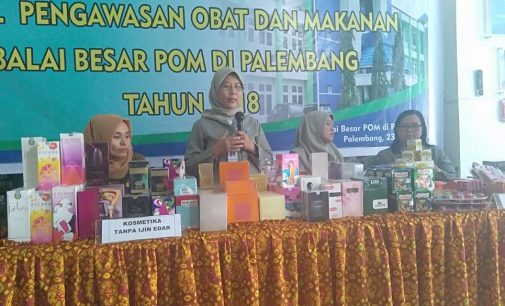 BPOM Palembang Sita 350 Produk Kosmetik Tanpa Izin Edar