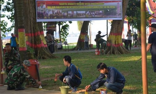 Kodim 0418/Palembang Gelar Karya Bakti di Pulau Kemaro