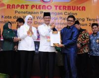 KPU Palembang Tetapkan Harfit Sebagai Wako Dan Wawako Terpilih