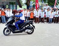 Safety Riding Astra Motor Sumsel Kampanyekan tagline #Cari_Aman di SMA Nahdlatul Ulama