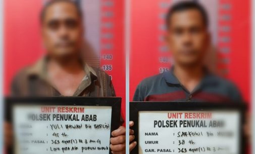 Ngembat Pipa Minyak Pertamina, 2 Pria Ini Diciduk Polsek Penukal Abab