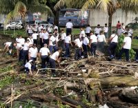 Didominasi Kayu dan Enceng Gondok, Lanal Palembang Angkut 16 Ton Sampah