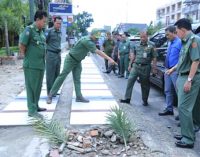 Pemkot Prabumulih Percantik Trotoar Jalan Sudirman