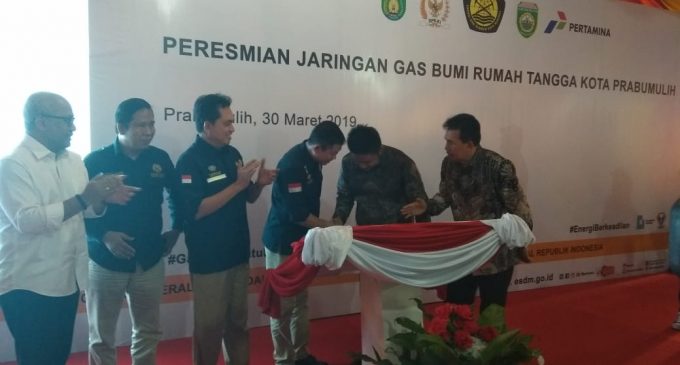 Ignasius Jonan Resmikan Tambahan Jargas 6.018 SR di Kota Prabumulih