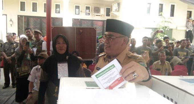 Simulasi Pencoblosan, KPUD Muara Enim Cari Tahu Limit Waktu Satu Orang Didalam TPS