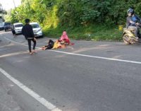 Terjadi Lakalantas di Muara Enim, Kepala Korban Remuk Terlindas Mobil