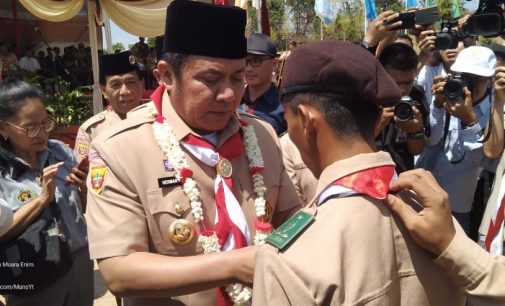 Gubernur Buka Perkemahan Pramuka Wisata Di Lawang Kidul Muara Enim