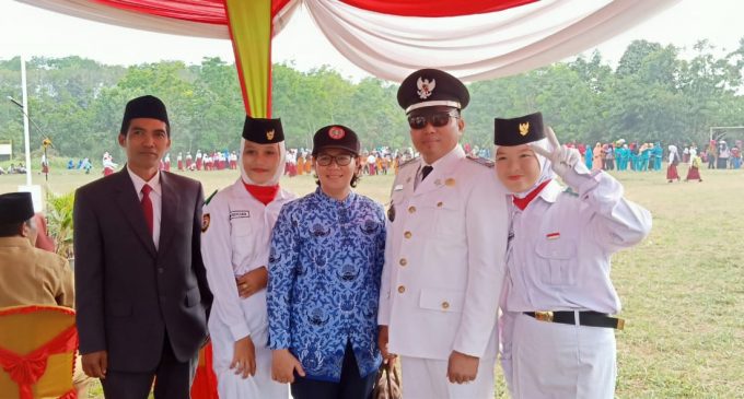 Pelaksanaan Upacara HUT Republik Indonesia Ke-74, di Desa Sukadamai Berlangsung Khidmat