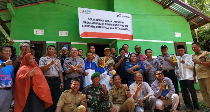 Kolabrasi CSR Pertamina EP Asset 2 Limau Field dan Bazma Kembali Wujudkan Bedah Rumah