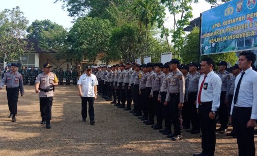 Apel Gabungan Kesiapan Pengamanan Pelantikan Presiden dan Wapres RI