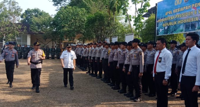 Apel Gabungan Kesiapan Pengamanan Pelantikan Presiden dan Wapres RI