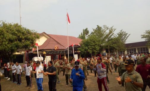 Pagi Ini H Juarsah Olahraga Bersama TNI dan Polri