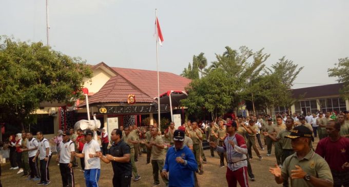 Pagi Ini H Juarsah Olahraga Bersama TNI dan Polri