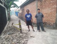 Bekas Galian Pipa Gas “Sengsarakan” Warga Jalan Perikanan 1