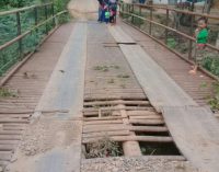 Jembatan Penghubung di Desa Hidup Baru Terancam Roboh