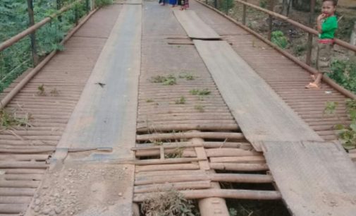 Jembatan Penghubung di Desa Hidup Baru Terancam Roboh