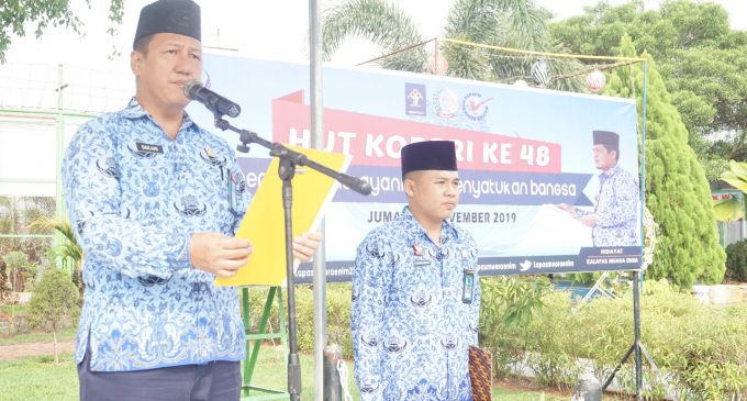 Lapas Muara Enim Gelar Upacara HUT KORPRI ke 48 Tahun