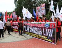 Pemkab Muara Enim Terima Perwakilan Demonstran Menolak Omnibus Law