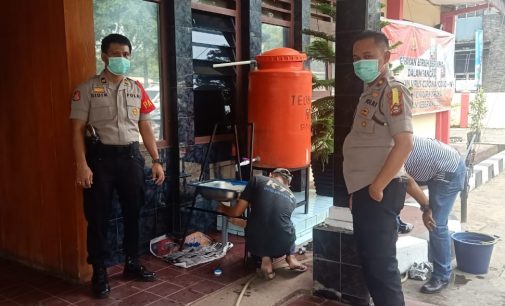 Cegah Corona, Polsek SU I Sediakan Pencuci Tangan