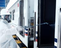 Kereta Api Disemprot Desinfektan Setiap Hari dan Stasiun Tiga Kali Sehari