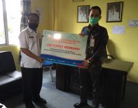 BSB kota Prabumulih Berikan Bantuan Sembako Untuk Tenaga Kebersihan