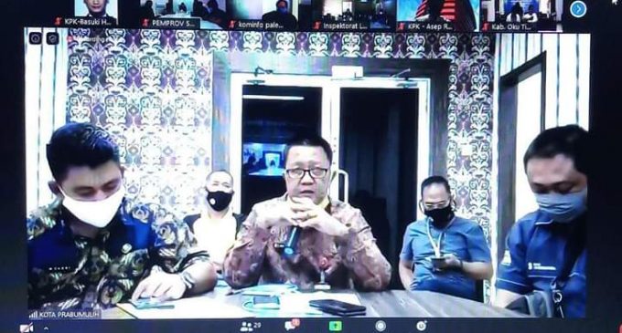 Rakor terkait Publikasi Percepatan Penanganan Covid 19 dengan KPK RI