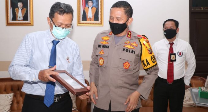 Jalin Silaturahmi, Kapolda Sumsel Kunjungi Kantor Pengadilan Tinggi Sumsel