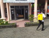 Wako Prabumulih Perintahkan Setiap OPD Serentak Semprot Disinfektan