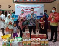 Rayakan HUT ke 63, BSB Prabumulih Serahkan Bantuan Sembako ke Panti Asuhan Aziziyah