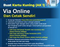 Kartu Kuning Atau AK-1 di Palembang Bisa Cetak Sendiri di Rumah