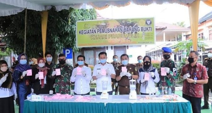 Kejari Prabumulih Musnahkan BB Narkoba