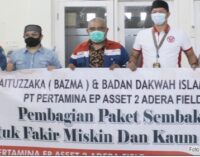 BAZMA Bersama BDI Pertamina Adera Field Salurkan Bantuan Beras Untuk Fakir Miskin dan Dhuafa
