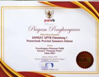 UPTB Samsat Palembang Raih Penghargaan Kemenpan-RB  RI 