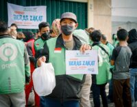 Ratusan Driver Ojek Online Terima Zakat dari Global Zakat ACT Palembang